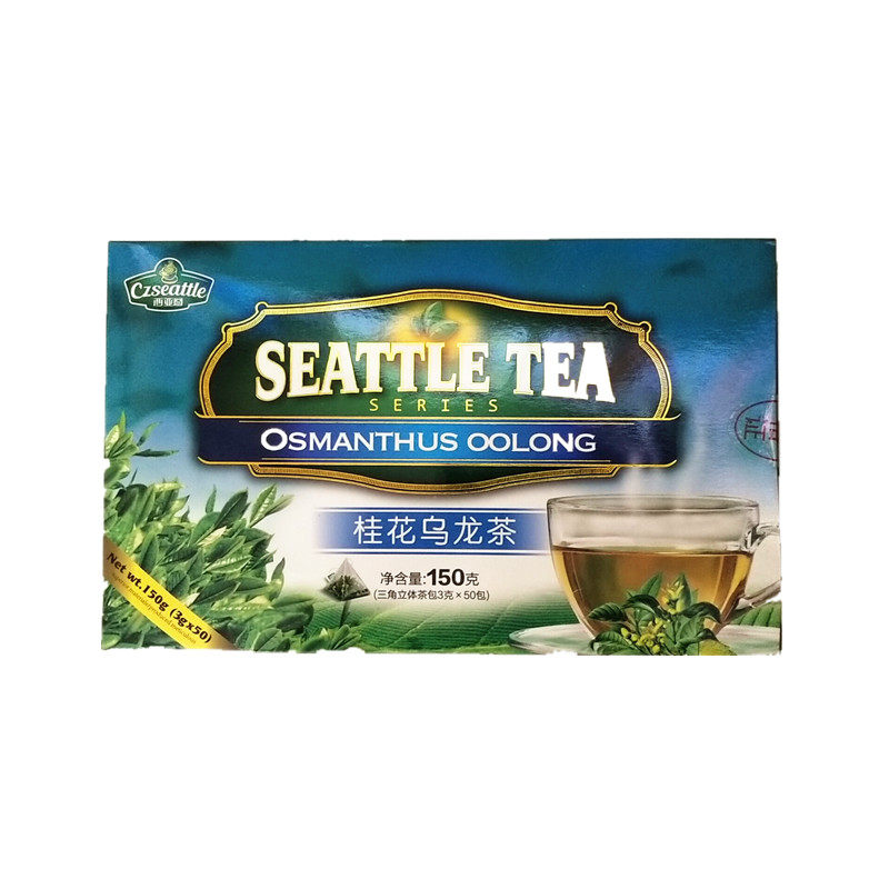 西亚图桂花乌龙茶西雅图桂花乌龙茶三角立体茶包3克*50包 包邮