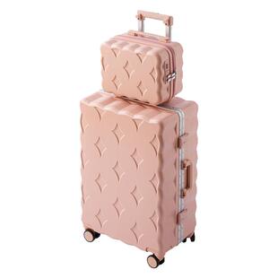 袋鼠行李箱可上飞机密码箱女高颜值20寸登机旅行拉杆皮箱子24子母