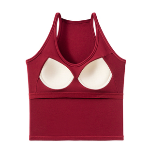 挂脖子美背内衣女法式甜辣网红爆款外穿运动小胸聚拢背心吊带抹胸