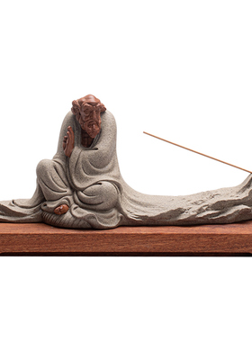 炼器紫砂伯牙抚琴禅意人物摆件