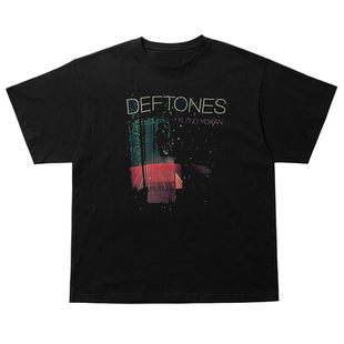 Deftones乐队高街暗黑重机车风美式复古post-punk潮牌痞帅短袖T恤