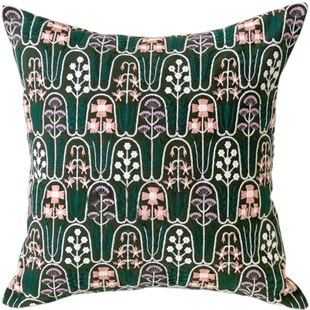 绿色刺绣绣花沙发抱枕客厅样板间家用装饰靠枕轻奢设计师款靠垫