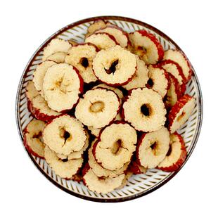 红枣片干新疆灰枣干商用泡茶专用泡水干吃香酥脆枣圈即食无核500g