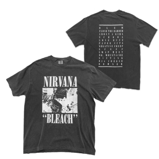90年代Vintage Nirvana Bleach涅槃乐队水洗复古宽松重磅短袖T恤