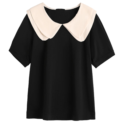 短袖学院风棉质简约短袖T恤