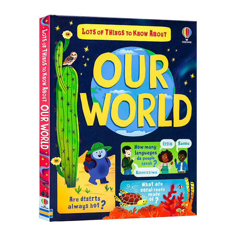 Usborne关于我们世界的许多常识英文原版 Lots of Things to Know About Our World 儿童科普百科英语绘本彩色插图图解 精装