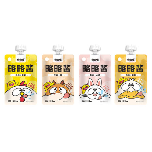 肉肉怪狗零食大型犬小型犬通用泰迪金毛犬用略略酱湿粮包拌饭90g