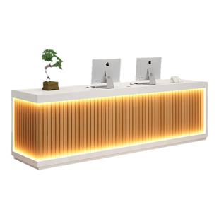 轻奢公司前台接待台商用吧台柜简约现代美容院咨询台服装店收银台