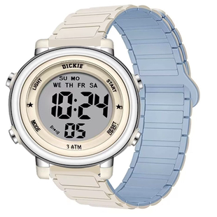 适用迪克斯Dickies手表带CL681初高中生硅胶磁吸透气替换学生腕带