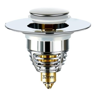 洗脸盆漏水塞子洗手盆面盆防臭防堵按压式过滤弹跳芯下水器配用件