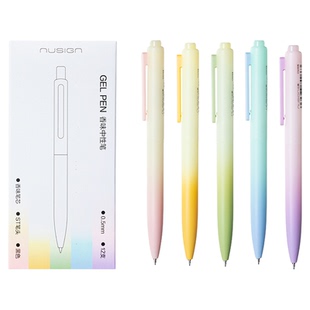 Nusign纽赛日光轻语系列香味按动中性笔黑色签字笔高颜值ins风速干顺滑0.5子弹头刷题笔中小学生考试用笔水笔