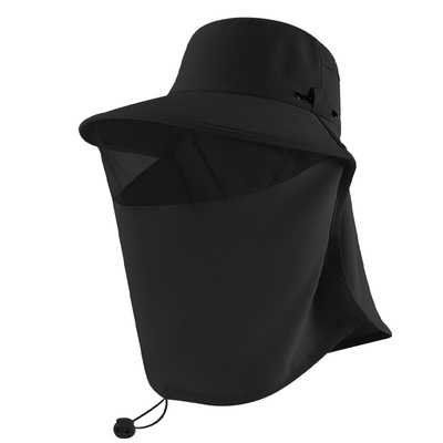 全方位防晒帽女夏季透气面罩护颈一体遮阳帽登山钓鱼骑车太阳帽男