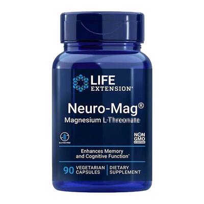 香港直邮LifeExtension苏糖补脑活素提记忆专注力酸镁胶囊新款