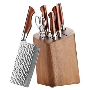 和臻刀具套装大马士革菜刀七件套全套厨房刀砍剁刀中片刀送礼套装