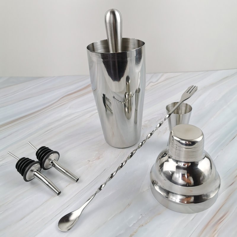 不锈钢调酒器套装6件套酒杯雪用具调杯酒调酒神器750ml克鸡尾酒吧