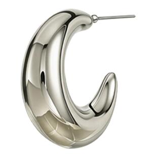 复古港风耳环女2026新款爆款高级感咖啡金耳圈圈圈圆圈c形耳饰品