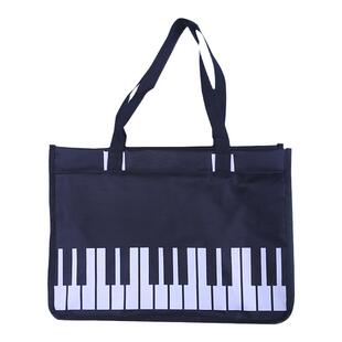 钢琴横版单肩包小学生音符乐器防水大容量文艺经典琴行乐谱包定制