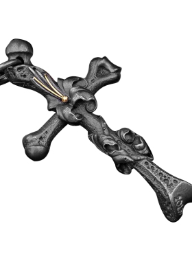 原创彼岸花十字架暗黑吊坠