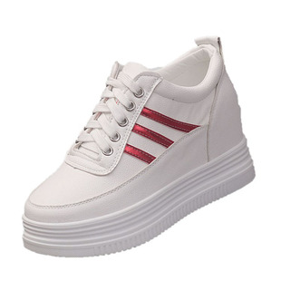 小白鞋女厚底内增高8cm韩版百搭休闲女鞋2026春秋新款松糕白鞋子