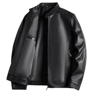 中老年皮衣男加厚翻领海宁真皮皮衣男小牛皮夹克外套爸爸秋冬新款