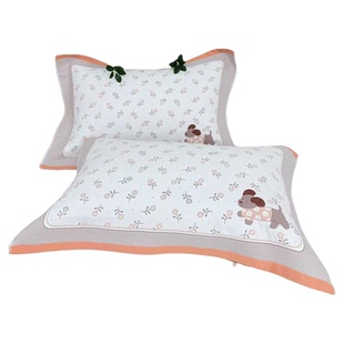 新款纯棉纱布枕巾一对装简约柔软成人枕头巾吸汗透气家用枕头盖巾