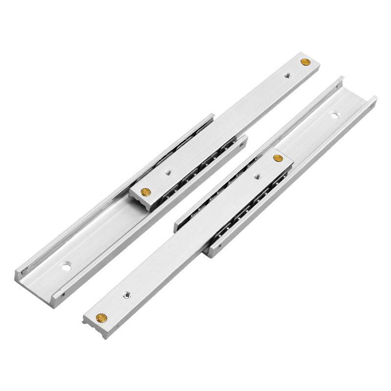 超短60mm微型滑轨16宽6mm厚二节双向直线导轨可拉小抽屉滑动窄型