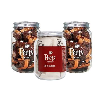 【自营】Peets皮爷进口咖啡海盐太妃糖果仁奶酥糖糖果3罐新年糖果