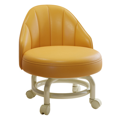 万向轮小凳子家用滑轮矮凳靠背椅