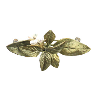 Michael Michaud罗勒叶胸针女别针胸花饰品简约复古配饰礼物