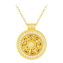 【生日礼物】周大生项链八宝罗盘