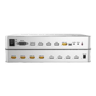 优联hdmi2.0四进一出分屏器高清视频切换器4K60Hz电脑画面分割器4口不黑屏一分四配遥控器DNF地下城搬砖