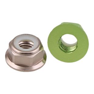 M2-M8彩色铝合金法兰螺母2.5x3*4/5/6尼龙圈自锁紧防松六角螺丝帽