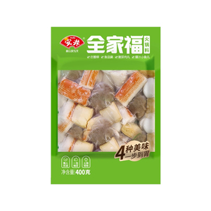 安井全家福火锅丸子400g组合包家用麻辣烫关东煮商用丸子肉丸速食