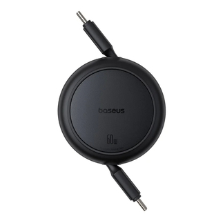 Baesus Retractable 60W USB C Cable充电线车载Carplay快充适用于iPhone15伸缩数据线双typeC充电器线CtoC口