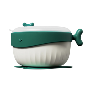 gb好孩子宝宝不锈钢保温碗儿童餐具婴儿注水保冷防摔带盖勺辅食碗