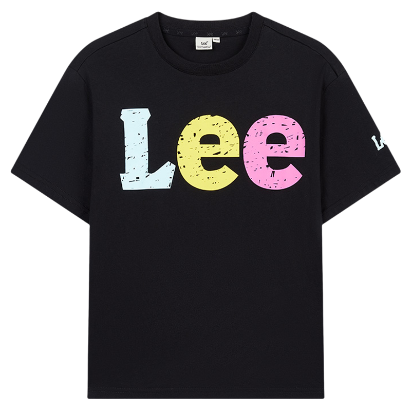 Leekids夏季透气字母短袖T恤