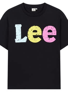 Leekids夏季透气字母短袖T恤