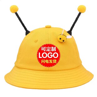 小黄帽定制儿童帽子女男韩版小蜜蜂定做logo印字幼儿园小学生日系
