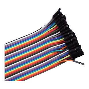 彩排线公对公母对母公对母双头彩虹40P彩排线端子插头延长连接线