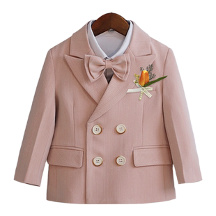 男童周岁西服2025新款洋气男宝宝周岁生日小主持人礼服儿童小西装