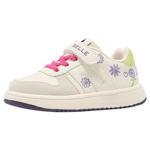 百丽童鞋女童板鞋魔术贴校园百搭透气儿童休闲鞋中大童软底德训鞋