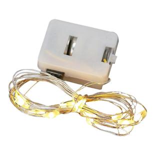 LED灯串铜线灯电池生日灯蛋糕装饰灯串插件配件鲜花暖白跨年新年