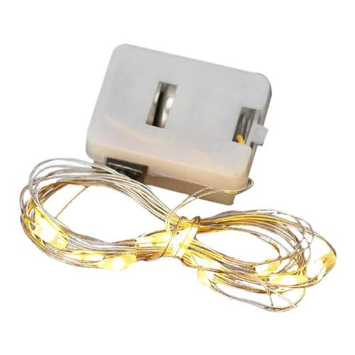 LED灯串铜线灯电池生日灯蛋糕装饰灯串插件配件鲜花暖白跨年新年