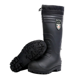 冬季加绒雨鞋男士保暖雨靴中高筒防滑棉水鞋加厚防水劳保耐磨水鞋