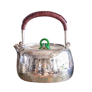 纯银时代北村静香银壶手工一张打足银999煮烧水壶日式茶壶700ml