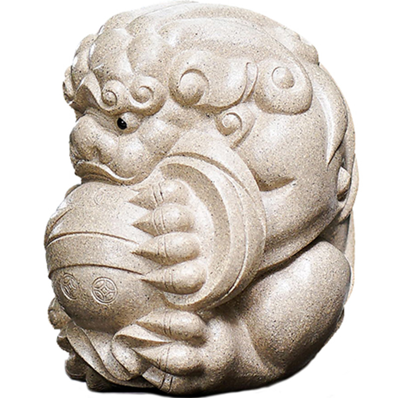原矿全手工紫砂茶宠时来运转摆件