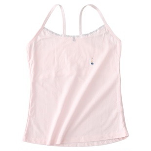 发育期少女背心防凸一阶段薄棉轻薄透气吊带打底亲肤长绒棉文胸