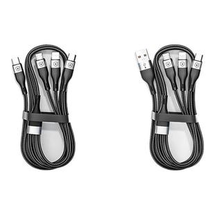 能适充电线三合一快充手机车载通用typec一拖三PD数据线适用苹果华为oppo小米vivo安卓充电线器头多功冲闪C口