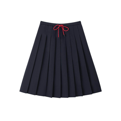 【商场同款】学院松紧腰百褶长裙春季新款学院风半身裙C2GFG1237