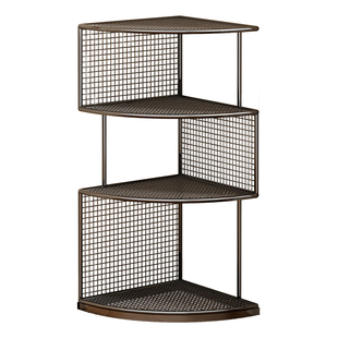 桌面转角置物架办公桌工位书桌墙角拐角收纳角柜桌上多层三角书架